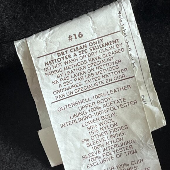 VINTAGE Leathers Leathers Black 100% Genuine 3/4 Length Leather "Car" Coat - Picture 6 of 15